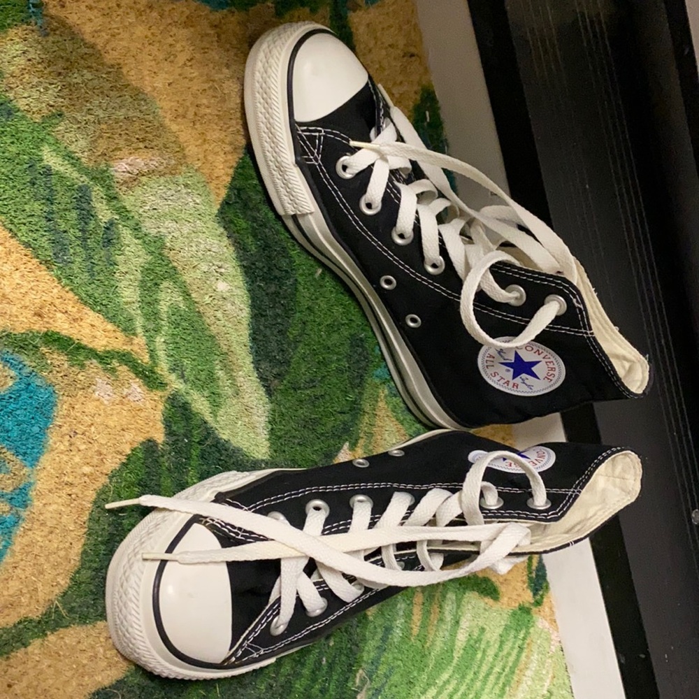 Black High-Top Converse Shoes